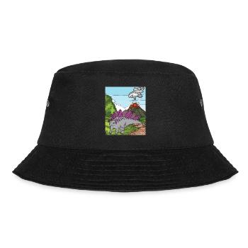Time Dino Volcano Eruption Nature - Bucket Hat - black - Front - Lela (165cm)