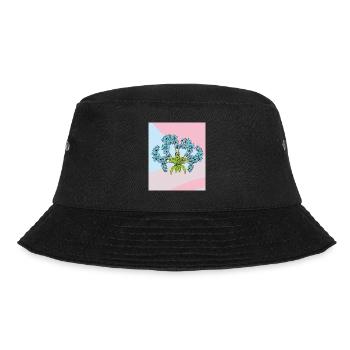 Vintage Blumen Orchideen Bunt - Bucket Hat - Schwarz - Vorne - Lela (165cm)