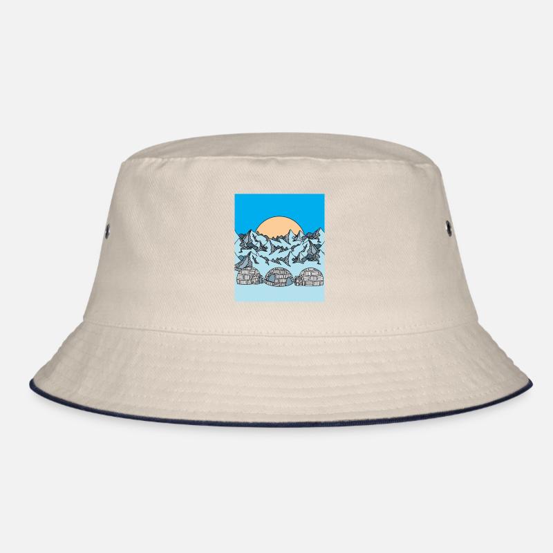 Igloo Snow and ice landscape Bucket Hat