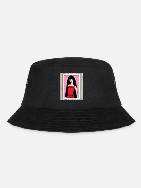 Colorful retro doll - Bucket Hat - black