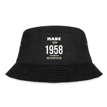 MADE IN 1958 birthday gift 63 years - Bucket Hat - black - Front - Lela (165cm)