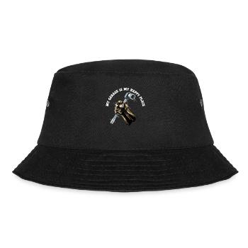 Mechaniker Meine Garage ist mein glücklicher Ort - Bucket Hat - Schwarz - Vorne - Lela (165cm)