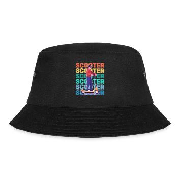 Scootering Boy Bunt - Bucket Hat - Schwarz - Vorne - Lela (165cm)