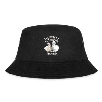 Fluffy Chickens Silkie Chicken Silk Chicken Saying - Bucket Hat - black - Front - Lela (165cm)