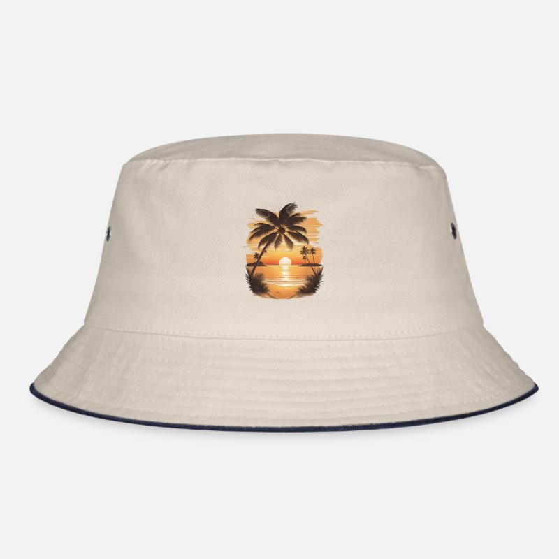 Sunset Serenity: Strandszene Bucket Hat