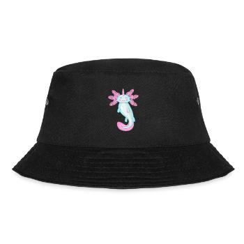 Unicorm axolotl - Bucket Hat - black - Front - Lela (165cm)