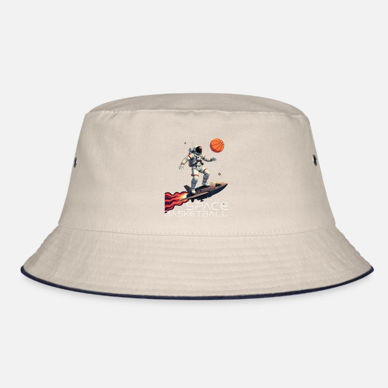 Space Basketball Astronaut Spaceship Gift Bucket Hat