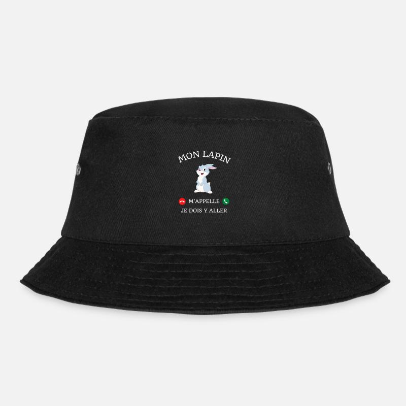 t shirt mon lapin m'appelle humour lapin drole - Bob - noir
