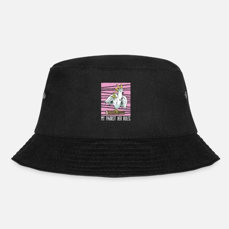 Papagei - Bucket Hat - Schwarz
