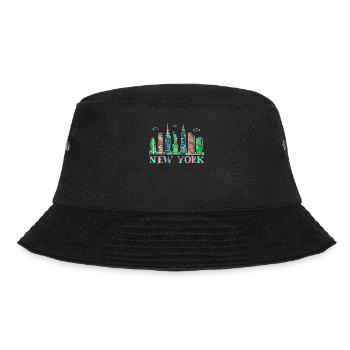 New York Skyline Heartbeat Statue of Liberty - Bucket Hat - Schwarz - Vorne - Lela (165cm)