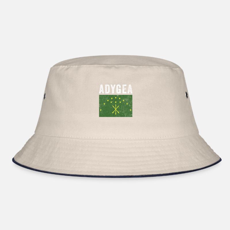 Adygea Flag Distressed - Circassian Flag Bucket Hat