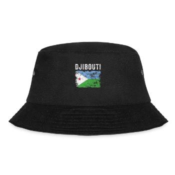 Dschibuti Flagge Distressed Djiboutian Flagge - Bucket Hat - Schwarz - Vorne - Lela (165cm)