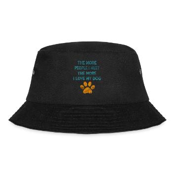 The More People I Meet The More I Like My Dog - Bucket Hat - black - Front - Lela (165cm)