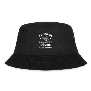 parler de peche homme humour pecheur personnalisé - Bob - noir - Devant - Lela (165cm)