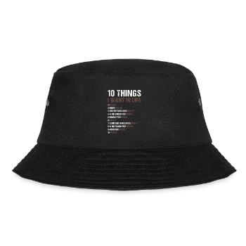 Elk 5 Things I Want In Life Moose - Bucket Hat - black - Front - Lela (165cm)