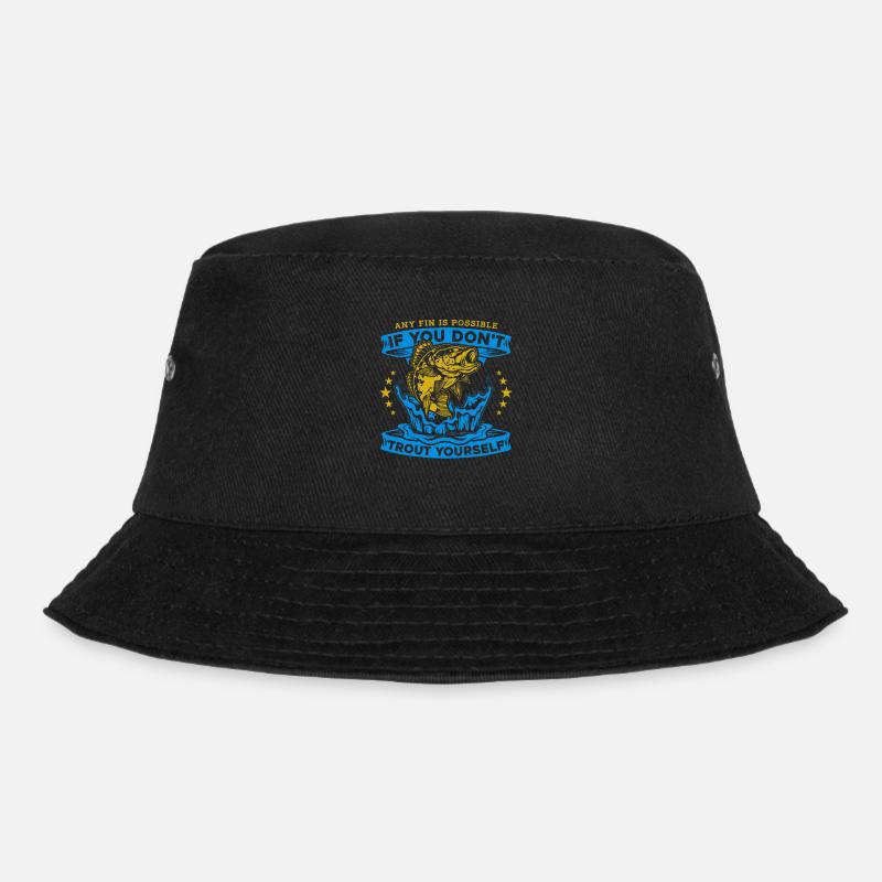 Pêcheur Pêcheur Pêcheurs Pêche - Bob - noir