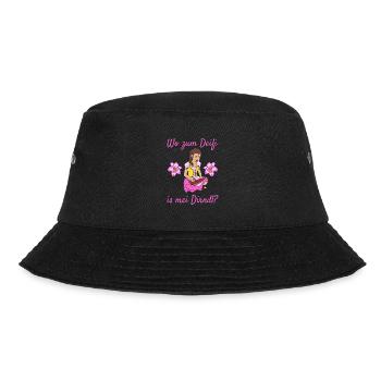 Damen Dirndl Ersatz Trachten Ersatz Bluse Kirmes - Bucket Hat - Schwarz - Vorne - Lela (165cm)