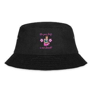 Damen Dirndl Ersatz Trachten Ersatz Bluse Kirmes - Bucket Hat - Schwarz - Vorne - Lela (165cm)