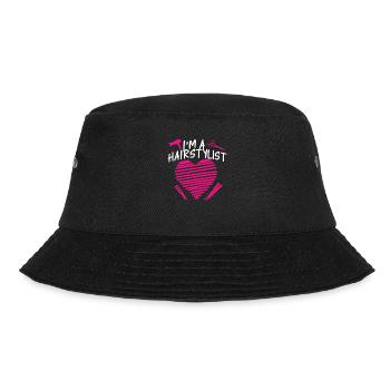 Hairdresser Hairdresser Hair Hairstyle Hair Stylist - Bucket Hat - black - Front - Lela (165cm)