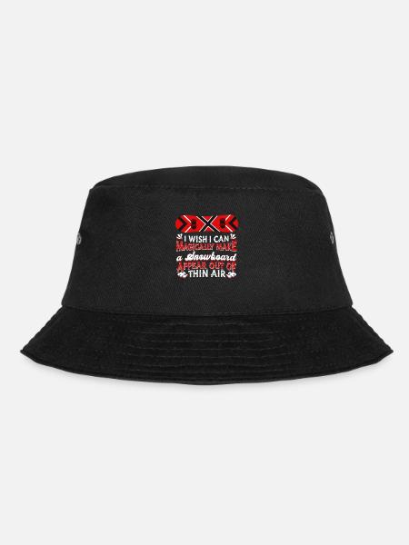 Snowboard Snowboarder Snowboarding - Bucket Hat - black