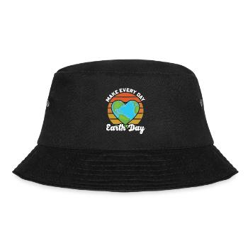 Tag der Erde Klimawandel Naturschutz Planet Retten - Bucket Hat - Schwarz - Vorne - Lela (165cm)