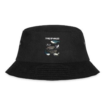 Types of Whales Whale Lovers Whales Species - Bucket Hat - black - Front - Lela (165cm)