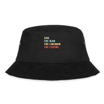 Line Fitter Electrician Overhead Line Father Papa - Bucket Hat - black - Front - Lela (165cm)