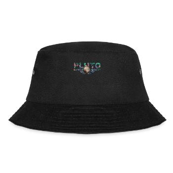 Never Forget Pluto Design Retro Style Funny Space - Bucket Hat - Schwarz - Vorne - Lela (165cm)