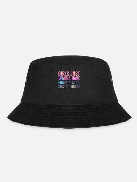 Girls Just Wanna Have Fundamental Human Rights - Bucket Hat - Schwarz