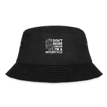 I Don't Snore I Dream I'm A Motorcycle - Bucket Hat - Schwarz - Vorne - Lela (165cm)