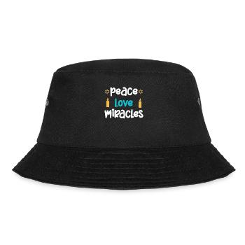 Happy Hanukkah Judentum Juden Jüdisch jew Hanukah - Bucket Hat - Schwarz - Vorne - Lela (165cm)