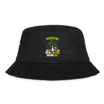 Hurra! Der Lauch Wird 16! Teenager Endlich - Bucket Hat - Schwarz - Vorne - Lela (165cm)
