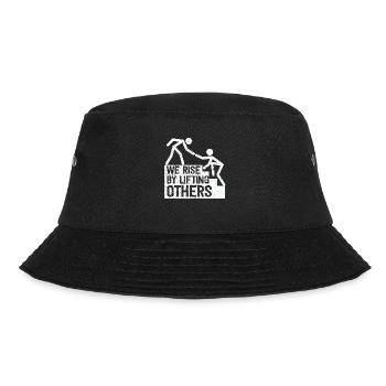 We Rise By Lifting Others Inspirational Quote - Bucket Hat - Schwarz - Vorne - Lela (165cm)