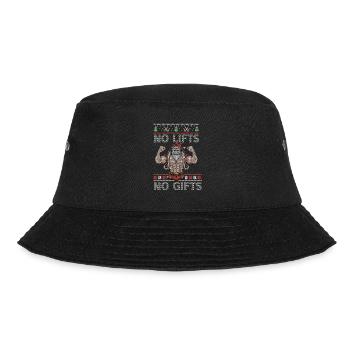 No Lifts No Gifts Christmas Gym Ugly Santa - Bucket Hat - Schwarz - Vorne - Lela (165cm)