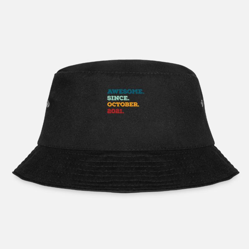 October 2021 Vintage Birthday Gift - Bucket Hat - black
