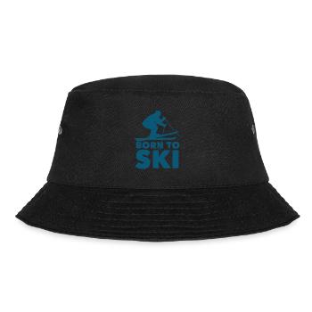 Skifahrer Abfahrt Berge Ski Sport Skier Skifahren - Bucket Hat - Schwarz - Vorne - Lela (165cm)