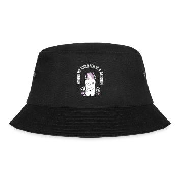 Hysterektomie Blumen Hysterektomie - Bucket Hat - Schwarz - Vorne - Lela (165cm)