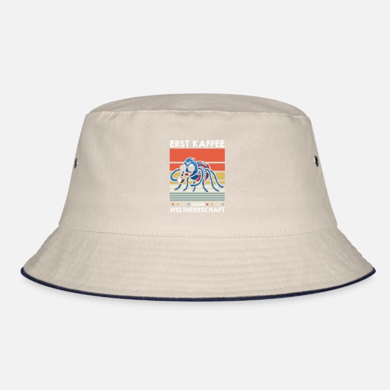Spinne Kaffee-Sonnenbrille Bucket Hat
