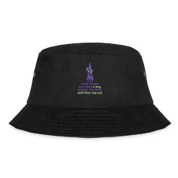 Some People Just Need A Hug Cage Fighter - Bucket Hat - Schwarz - Vorne - Lela (165cm)