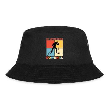 Skispringer Skispringen Wintersport Extremsport - Bucket Hat - Schwarz - Vorne - Lela (165cm)