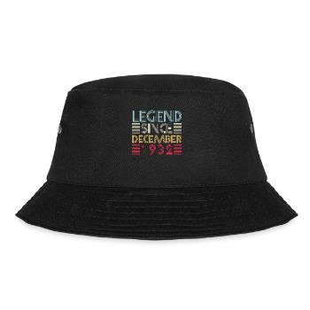Legenden Geburtstag Dezember 1932 geboren Geschenk - Bucket Hat - Schwarz - Vorne - Lela (165cm)