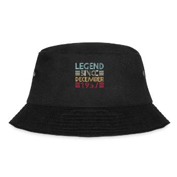 Legenden Geburtstag Dezember 1957 geboren Geschenk - Bucket Hat - Schwarz - Vorne - Lela (165cm)