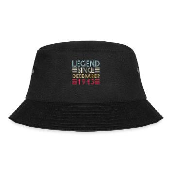 Legenden Geburtstag Dezember 1943 geboren Geschenk - Bucket Hat - Schwarz - Vorne - Lela (165cm)