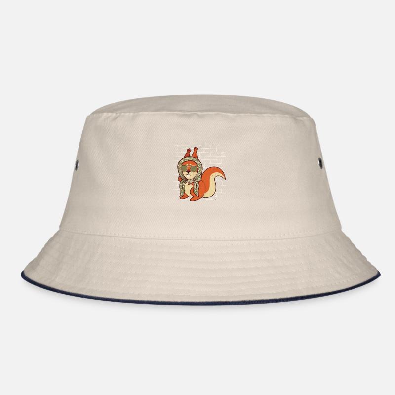 Eichhörnchen Sonnenbrillenschal Bucket Hat
