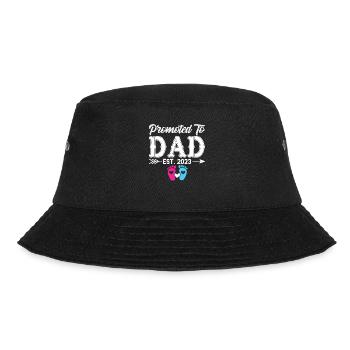 Vater 2023 - Papa 2023 - Papa werden Schwanger - Bucket Hat - Schwarz - Vorne - Lela (165cm)