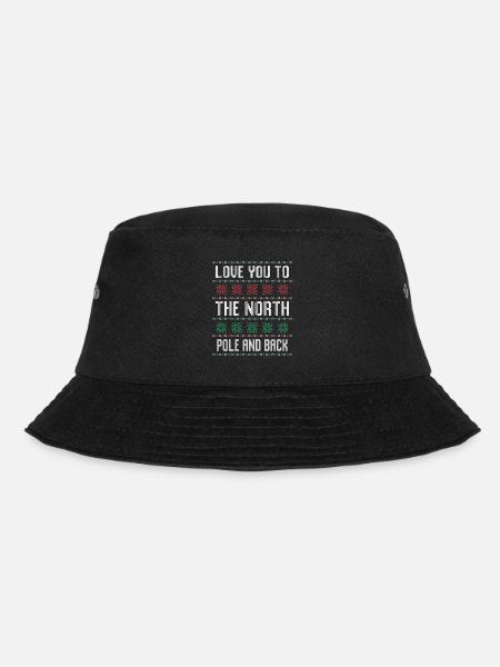 Love You to the North Pole and Back Christmas Time - Bucket Hat - Schwarz