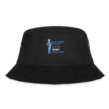 Arzthelferin Krankenpflegerin Arztpraxis Nadel - Bucket Hat - Schwarz - Vorne - Lela (165cm)