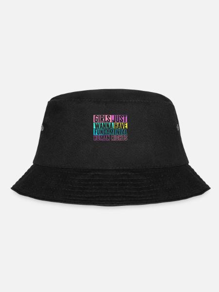 Girls Just Wanna Have Fundamental Human Rights - Bucket Hat - Schwarz