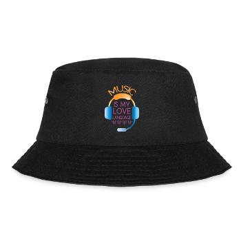 Vinyl Musician Retro Music Vinyl Vintage Music Making - Bucket Hat - black - Front - Lela (165cm)