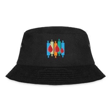 Blood donation Blood donations Blood donors - Bucket Hat - black - Front - Lela (165cm)